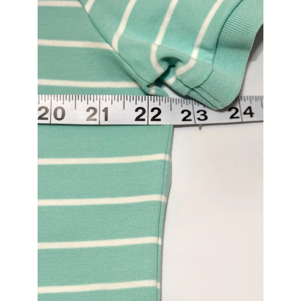 Polo Ralph Lauren Mens L Soft Slim Fit Stripe Polo Shirt Seafoam Green Excellent